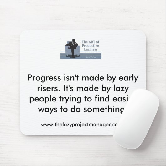 De Lazy Project Manager Mousemat Muismat (Met muis)