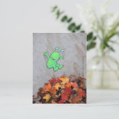 de leafpile bandiet briefkaart (Staand voorkant)