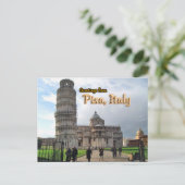 De Leaning Tower van Pisa, Italië Briefkaart (Staand voorkant)