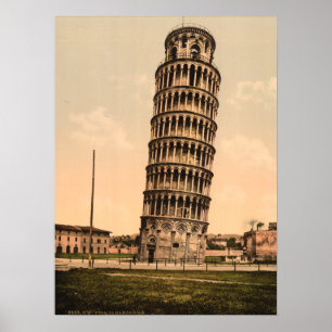 De Leaning Tower van Pisa, Toscane, Italië Poster