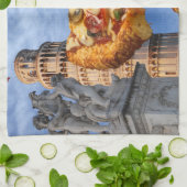 De Leaning Tower van Pizza (Pisa) Theedoek (Gevouwen)