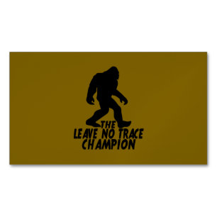 De Leave No Trace Champion Funny Bigfoot Magnetisch Visitekaartje