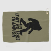 De Leave No Trace Kampioen Grappige Bigfoot Golfhanddoek (Horizontaal)