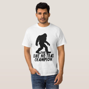 De Leave No Trace Kampioen Grappige Bigfoot T-shirt