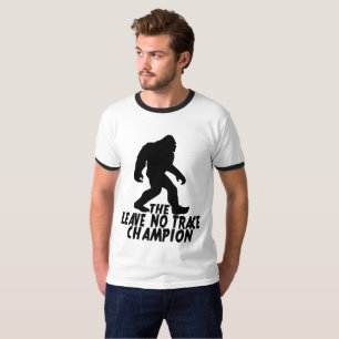 De Leave No Trace Kampioen Grappige Bigfoot T-shirt