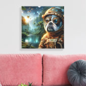 DE LEEFTIJD VAN STEEL-BULL DOG 3 CANVAS AFDRUK (Insitu (Woonkamer))