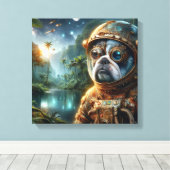 DE LEEFTIJD VAN STEEL-BULL DOG 3 CANVAS AFDRUK (Insitu (Houten vloer))