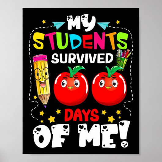 De leerlingen overleefden 100 dagen van Me School Poster (Voorkant)
