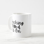 De leerstemming is ingeschakeld koffiemok (Voorkant links)