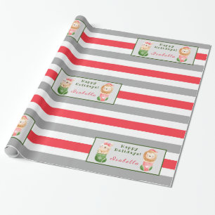 De leeuw en de Kat passen Tekst en Naam aan Cadeaupapier