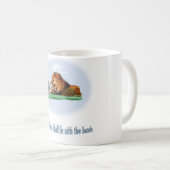 De leeuw en de lamskunst koffiemok (Voorkant rechts)