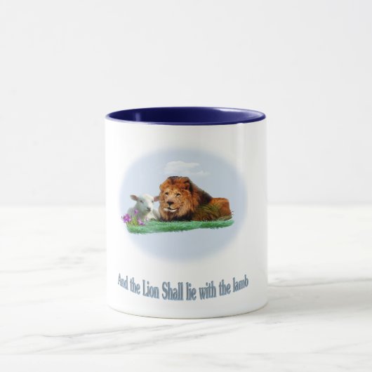 De leeuw en de lamskunst mok (Midden)