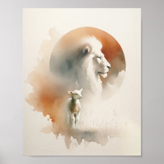De leeuw en het lam poster (Voorkant)