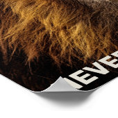 De leeuw - geef nooit op poster (Hoek)