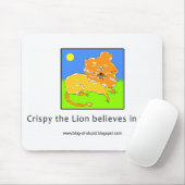 De leeuw gelooft in jou muismat (Met muis)