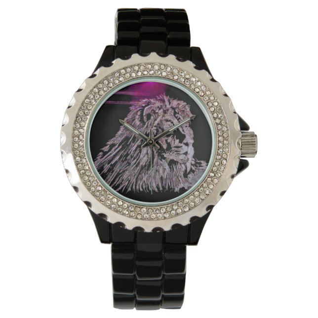 De Leeuw - Rhinestone horloge (Voorkant)