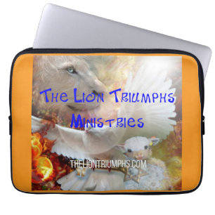De leeuw triomfeert laptophoezen laptop sleeve