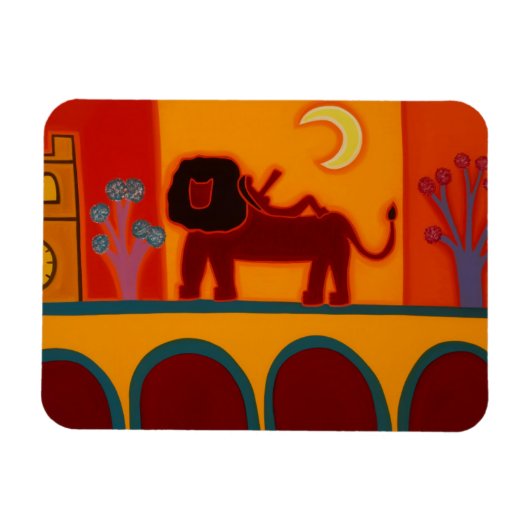 De leeuw van de Fulham Broadway 2008 Magneet (Horizontaal)