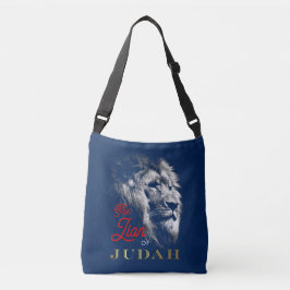 De leeuw van de Judah Navy Blue Red Gold Christeli Crossbody Tas