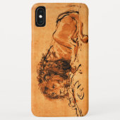 DE LEEUW VAN DE KAAP LIGGEND, Antiek oranje, Zwart Case-Mate iPhone Case (Achterkant)