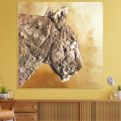 De leeuw van het Combarelles Canvas van Les Afdruk (Insitu (Woonkamer))