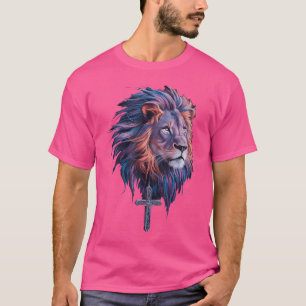 De Leeuw van Juda Christelijke het geloof voor de T-shirt