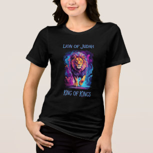 De Leeuw van Juda Geloof Jezus Christelijke gave Tri-Blend Shirt