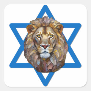 De leeuw van Judah Vierkante Sticker