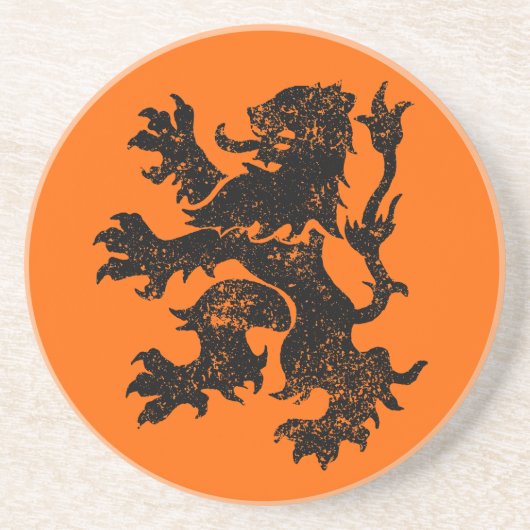 De Leeuw van Nederland Zandsteen Onderzetter (Voorkant)
