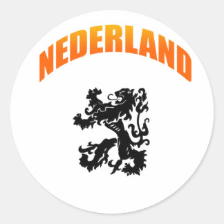 De leeuw Voetbal van Nederland Ronde Sticker