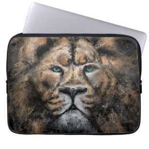 De leeuwenkoning - Abstracte kunst moderne stijl s Laptop Sleeve