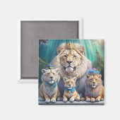 De Leeuwenkoning koninklijke familie van het Oerwo Magneet (Voorkant / Achterkant)