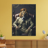 De Leeuwenvader Canvas Afdruk (Insitu (Woonkamer))