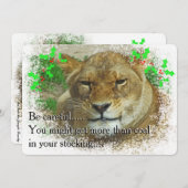 De leeuwin Kerstmis Feestdagenkaart (Voorkant / Achterkant)