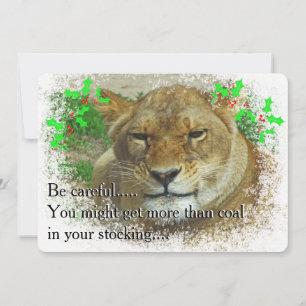 De leeuwin Kerstmis Feestdagenkaart
