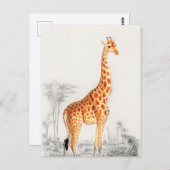 De legante Giraffe Briefkaart (Voorkant / Achterkant)