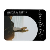 De legante moderne bruiloft van het Manuscript spa Magneet (Horizontaal)