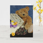 De lege Kaart van de Nota van de Teddybeer met (Gele Bloem)