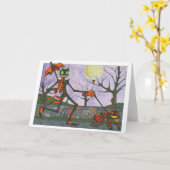 De Lege Kaart van Halloween van de Kat & "van de (Gele Bloem)