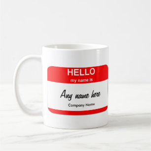 De lege Sjablonen van het Naamplaatje Koffiemok