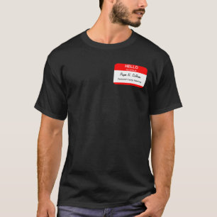 De lege Sjablonen van het Naamplaatje T-shirt