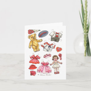 De lege van de nota Teddy kaart van Doll &