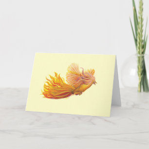 De legendarische Phoenix vogel vanille geel Kaart