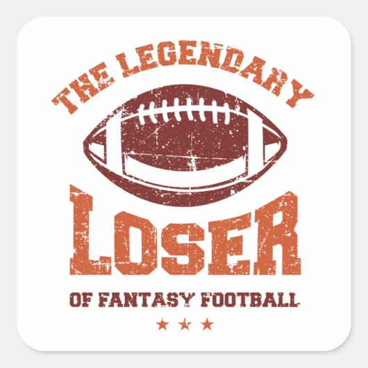 De Legendary Loser Vierkante Sticker (Voorkant)