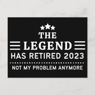 De Legende heeft 2023 in beslag genomen Niet meer  Briefkaart