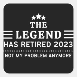 De Legende heeft 2023 in beslag genomen Niet meer  Vierkante Sticker