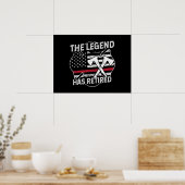 De legende heeft de brandweerwacht in dienst genom poster (Keuken)