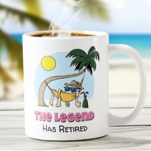 De legende heeft Funny Chill Hangmat Cartoon met p Koffiemok