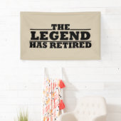 De legende heeft grappige pensioencitaten ingetrok spandoek (Insitu)