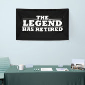 De legende heeft grappige pensioencitaten ingetrok spandoek (Beurs)